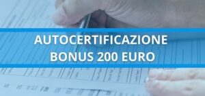 autocertificazione bonus 200 euro