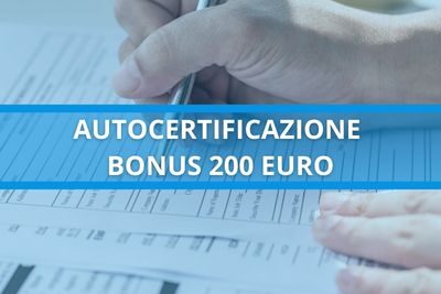 autocertificazione bonus 200 euro