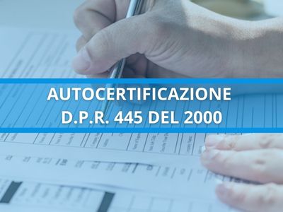 modello autocertificazione d.p.r. 445 del 2000