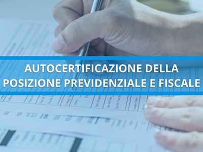 autocertificazione della posizione previdenziale e fiscale